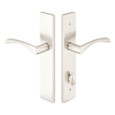 Emtek 16B3 Multi Point Lock Trim (Door Config #6) - Brass Plates, Modern Style (2" x 10"), Non-Keyed American Style Thumbturn Inside