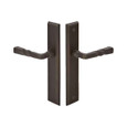 Emtek Emtek 16B4 Multi Point Lock Trim (Door Config #6) - Brass Plates, Modern Style (2" x 10"), Non-Keyed Fixed Handle Outside, Operating Handle Inside (for Semi-Active Door) EMTEK-16B4