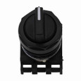 Eaton E22XB561 E22 pushbutton, E22 Pushbutton, 22.5 mm, Non-metallic Heavy-Duty, Cam 2, NEMA 3, 3R, 4, 4X, 12, 13, Non-illuminated, Two-position, Black actuator, Knob, Black bezel, 60° Throw