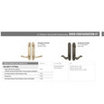 Emtek Emtek 1726 Multi Point Lock Trim (Door Config #7) - Sandcast Bronze Plates, Modern Style (2" x 10"), Non-Keyed American Style Thumbturn Inside, Fixed Handles EMTEK-1726
