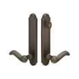 Emtek Emtek 1726 Multi Point Lock Trim (Door Config #7) - Sandcast Bronze Plates, Modern Style (2" x 10"), Non-Keyed American Style Thumbturn Inside, Fixed Handles EMTEK-1726