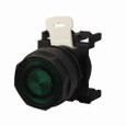 Eaton E22NB2 E22 Pushbutton, 22.5 mm, Non-metallic Heavy-Duty, 25 mm, NEMA 3, 3R, 4, 4X, 12, 13, Illuminated, Momentary, Red actuator, Flush, Plastic, No light unit, Black bezel