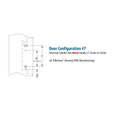 Emtek Emtek 1761 Multi Point Lock Trim (Door Config #7) - Sandcast Bronze Plates, Rectangular Style (2" x 10"), Keyed with American Cylinder Hub ABOVE Handle EMTEK-1761