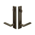 Emtek Emtek 1761 Multi Point Lock Trim (Door Config #7) - Sandcast Bronze Plates, Rectangular Style (2" x 10"), Keyed with American Cylinder Hub ABOVE Handle EMTEK-1761