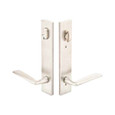 Emtek Emtek 17B1 Multi Point Lock Trim (Door Config #7) - Brass Plates, Modern Style (2" x 10"), Keyed with American Cylinder Hub ABOVE Handle EMTEK-17B1