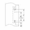 Emtek Emtek 17B1 Multi Point Lock Trim (Door Config #7) - Stainless Steel Plates, Modern Style (2" x 10"), Keyed with American Cylinder Hub ABOVE Handle EMTEK-17B1-SS