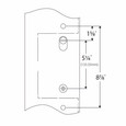 Emtek 1811 Multi Point Lock Trim (Door Config #8) - Sandcast Bronze Plates, Arched Style (1.5" x 11"), Keyed with American Cylinder Hub ABOVE Handle