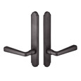 Emtek Emtek 1814 Multi Point Lock Trim (Door Config #8) - Sandcast Bronze Plates, Arched Style (1.5" x 11"), Non-Keyed Fixed Handle Outside, Operating Handle Inside (for Semi-Active Door) EMTEK-1814