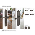 Emtek Emtek 1833 Multi Point Lock Trim (Door Config #8) - Lost Wax Cast Bronze Plates, Tuscany Style (1.5" x 11-1/8"), Non-Keyed American Style Thumbturn Inside EMTEK-1833