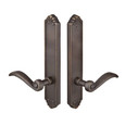 Emtek Emtek 1844 Multi Point Lock Trim (Door Config #8) - Lost Wax Cast Bronze Plates, Tuscany Style (2" x 10.5"), Non-Keyed Fixed Handle Outside, Operating Handle Inside (for Semi-Active Door) EMTEK-1844