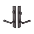 Emtek Emtek 1861 Multi Point Lock Trim (Door Config #8) - Sandcast Bronze Plates, Rectangular Style (2" x 10"), Keyed with American Cylinder Hub ABOVE Handle EMTEK-1861