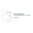 Emtek Emtek 1861 Multi Point Lock Trim (Door Config #8) - Sandcast Bronze Plates, Rectangular Style (2" x 10"), Keyed with American Cylinder Hub ABOVE Handle EMTEK-1861