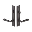 Emtek 1861 Multi Point Lock Trim (Door Config #8) - Sandcast Bronze Plates, Rectangular Style (2" x 10"), Keyed with American Cylinder Hub ABOVE Handle