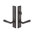 Emtek 1863 Multi Point Lock Trim (Door Config #8) - Sandcast Bronze Plates, Rectangular Style (2" x 10"), Non-Keyed American Style Thumbturn Inside