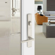 Emtek Emtek 18B4 Multi Point Lock Trim (Door Config #8) - Stainless Steel Plates, Modern Style (2" x 10"), Non-Keyed Fixed Handle Outside, Operating Handle Inside (for Semi-Active Door) EMTEK-18B4-SS