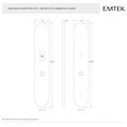 Emtek Emtek 1L1A11 Multi Point Lock Trim (Large Multi Point Entry Set) - Sandcast Bronze Plates, Arched Style (3" x 17.5"), Keyed with American Cylinder Hub BELOW Handle EMTEK-1L1A11