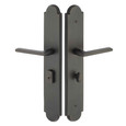 Emtek Emtek 1L1A11 Multi Point Lock Trim (Large Multi Point Entry Set) - Sandcast Bronze Plates, Arched Style (3" x 17.5"), Keyed with American Cylinder Hub BELOW Handle EMTEK-1L1A11