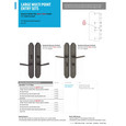 Emtek Emtek 1L1A21 Multi Point Lock Trim (Large Multi Point Entry Set) - Sandcast Bronze Plates, Arched Style (3" x 17.5"), Keyed with American Cylinder Hub ABOVE Handle EMTEK-1L1A21