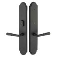 Emtek Emtek 1L1A22 Multi Point Lock Trim (Large Multi Point Entry Set) - Sandcast Bronze Plates, Arched Style (3" x 17.5"), Non-Keyed Passage EMTEK-1L1A22