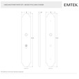 Emtek Emtek 1L1A52 Multi Point Lock Trim (Large Multi Point Entry Set) - Sandcast Bronze Plates, Arched Style (3" x 17.5"), Non-Keyed Passage EMTEK-1L1A52