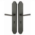 Emtek Emtek 1L1A52 Multi Point Lock Trim (Large Multi Point Entry Set) - Sandcast Bronze Plates, Arched Style (3" x 17.5"), Non-Keyed Passage EMTEK-1L1A52