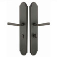 Emtek Emtek 1L1A53 Multi Point Lock Trim (Large Multi Point Entry Set) - Sandcast Bronze Plates, Arched Style (3" x 17.5"), Non-Keyed American Style Thumbturn Inside EMTEK-1L1A53