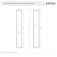 Emtek Emtek 1L1M12 Multi Point Lock Trim (Large Multi Point Entry Set) - Brass Plates, Melrose Style (2.9" x 17.5"), Non-Keyed Passage EMTEK-1L1M12