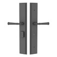 Emtek Emtek 1L1M12 Multi Point Lock Trim (Large Multi Point Entry Set) - Brass Plates, Melrose Style (2.9" x 17.5"), Non-Keyed Passage EMTEK-1L1M12