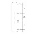 Emtek Emtek 1L1M13 Multi Point Lock Trim (Large Multi Point Entry Set) - Brass Plates, Melrose Style (2.9" x 17.5"), Non-Keyed American Style Thumbturn Inside EMTEK-1L1M13