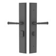 Emtek Emtek 1L1M13 Multi Point Lock Trim (Large Multi Point Entry Set) - Brass Plates, Melrose Style (2.9" x 17.5"), Non-Keyed American Style Thumbturn Inside EMTEK-1L1M13
