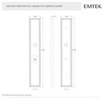 Emtek 1L1M13 Multi Point Lock Trim (Large Multi Point Entry Set) - Brass Plates, Melrose Style (2.9" x 17.5"), Non-Keyed American Style Thumbturn Inside