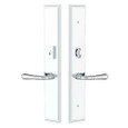 Emtek Emtek 1L1M21 Multi Point Lock Trim (Large Multi Point Entry Set) - Brass Plates, Melrose Style (2.9" x 17.5"), Keyed with American Cylinder Hub ABOVE Handle EMTEK-1L1M21