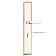 Emtek Emtek 1L1M21 Multi Point Lock Trim (Large Multi Point Entry Set) - Brass Plates, Melrose Style (2.9" x 17.5"), Keyed with American Cylinder Hub ABOVE Handle EMTEK-1L1M21