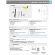 Emtek Emtek 1L1M21 Multi Point Lock Trim (Large Multi Point Entry Set) - Brass Plates, Melrose Style (2.9" x 17.5"), Keyed with American Cylinder Hub ABOVE Handle EMTEK-1L1M21