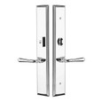 Emtek Emtek 1L1M21 Multi Point Lock Trim (Large Multi Point Entry Set) - Brass Plates, Melrose Style (2.9" x 17.5"), Keyed with American Cylinder Hub ABOVE Handle EMTEK-1L1M21