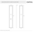 Emtek Emtek 1L1M52 Multi Point Lock Trim (Large Multi Point Entry Set) - Brass Plates, Melrose Style (2.9" x 17.5"), Non-Keyed Passage EMTEK-1L1M52