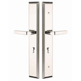 Emtek Emtek 1L1M52 Multi Point Lock Trim (Large Multi Point Entry Set) - Brass Plates, Melrose Style (2.9" x 17.5"), Non-Keyed Passage EMTEK-1L1M52