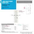Emtek Emtek 1L1M53 Multi Point Lock Trim (Large Multi Point Entry Set) - Brass Plates, Melrose Style (2.9" x 17.5"), Non-Keyed American Style Thumbturn Inside EMTEK-1L1M53