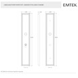 Emtek 1L1M53 Multi Point Lock Trim (Large Multi Point Entry Set) - Brass Plates, Melrose Style (2.9" x 17.5"), Non-Keyed American Style Thumbturn Inside