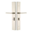 Emtek Emtek 1L1R11 Multi Point Lock Trim (Large Multi Point Entry Set) - Brass Plates, Modern Rectangular Style (2.5" x 17.5"), Keyed with American Cylinder Hub BELOW Handle EMTEK-1L1R11