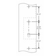 Emtek Emtek 1L1R14 Multi Point Lock Trim (Large Multi Point Entry Set) - Brass Plates, Modern Rectangular Style (2.5" x 17.5"), Non-Keyed Fixed Handle Outside, Operating Handle Inside (for Semi-Active Door) EMTEK-1L1R14
