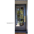 Emtek Emtek 1L1R14 Multi Point Lock Trim (Large Multi Point Entry Set) - Brass Plates, Modern Rectangular Style (2.5" x 17.5"), Non-Keyed Fixed Handle Outside, Operating Handle Inside (for Semi-Active Door) EMTEK-1L1R14