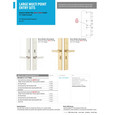 Emtek Emtek 1L1R14 Multi Point Lock Trim (Large Multi Point Entry Set) - Brass Plates, Modern Rectangular Style (2.5" x 17.5"), Non-Keyed Fixed Handle Outside, Operating Handle Inside (for Semi-Active Door) EMTEK-1L1R14