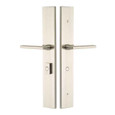 Emtek Emtek 1L1R14 Multi Point Lock Trim (Large Multi Point Entry Set) - Brass Plates, Modern Rectangular Style (2.5" x 17.5"), Non-Keyed Fixed Handle Outside, Operating Handle Inside (for Semi-Active Door) EMTEK-1L1R14