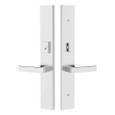 Emtek Emtek 1L1R21 Multi Point Lock Trim (Large Multi Point Entry Set) - Brass Plates, Modern Rectangular Style (2.5" x 17.5"), Keyed with American Cylinder Hub ABOVE Handle EMTEK-1L1R21