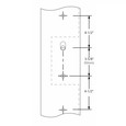 Emtek Emtek 1L1R24 Multi Point Lock Trim (Large Multi Point Entry Set) - Brass Plates, Modern Rectangular Style (2.5" x 17.5"), Non-Keyed Fixed Handle Outside, Operating Handle Inside (for Semi-Active Door) EMTEK-1L1R24