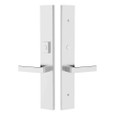 Emtek Emtek 1L1R24 Multi Point Lock Trim (Large Multi Point Entry Set) - Brass Plates, Modern Rectangular Style (2.5" x 17.5"), Non-Keyed Fixed Handle Outside, Operating Handle Inside (for Semi-Active Door) EMTEK-1L1R24