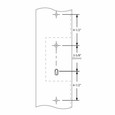 Emtek Emtek 1L1R51 Multi Point Lock Trim (Large Multi Point Entry Set) - Brass Plates, Modern Rectangular Style (2.9" x 17.5"), Keyed with Euro Cylinder Hub BELOW Handle EMTEK-1L1R51