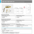Emtek Emtek 1L1R51 Multi Point Lock Trim (Large Multi Point Entry Set) - Brass Plates, Modern Rectangular Style (2.9" x 17.5"), Keyed with Euro Cylinder Hub BELOW Handle EMTEK-1L1R51