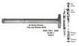 Detex Detex 6203R/6303R Advantex 62/63 Series Concealed Vertical Rod Device, Key Retracts Latch Cylinder Trim DTX-6203R/6303R